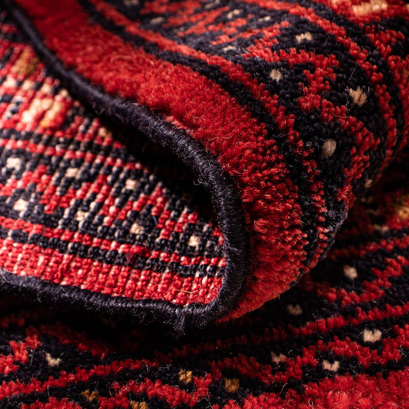 Turkaman Rug - 88 x 67 cm - dark red
