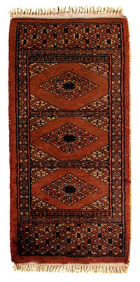 Pakistani Rug - 63 x 32 cm - dark red