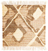 Modern Kilim Rug 62x63cm - Wool Rug - Square / Light Brown / 62 x 63 cm Square