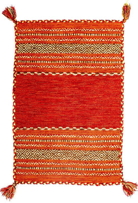 Kelim Rug - Trendy - 90 x 60 cm - red