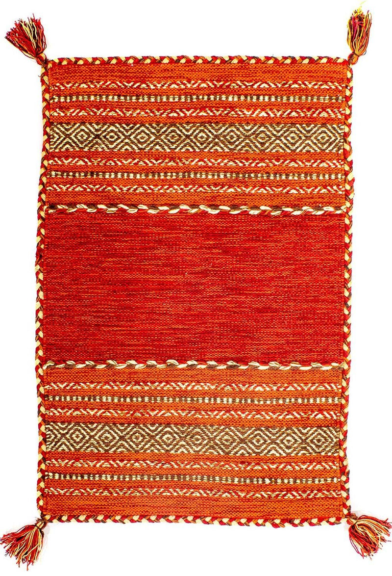 Kelim Rug - Trendy - 90 x 60 cm - red