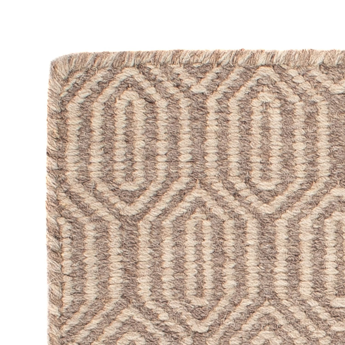 Kelim Rug - Trendy square  - 46 x 45 cm - light brown