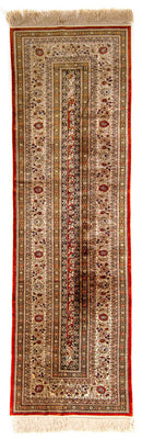 Runner Silk Rug - Chinese Silk - 272 x 71 cm - red