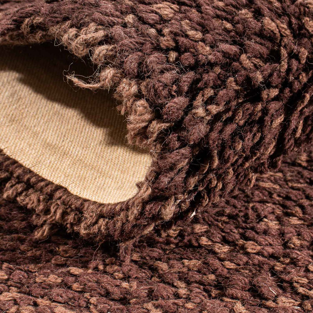 Runner High-Pile Rug - 205 x 64 cm - brown