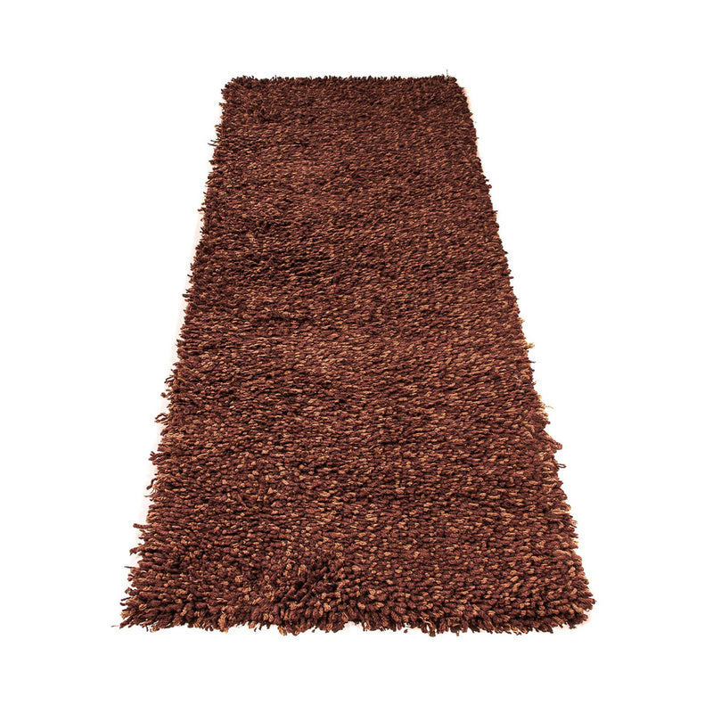 Runner High-Pile Rug - 205 x 64 cm - brown