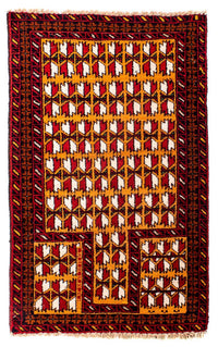 Belutsch Rug - 129 x 75 cm - dark red