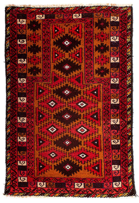 Belutsch Rug - 125 x 80 cm - dark red