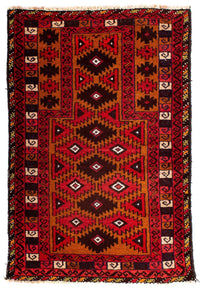 Belutsch Rug - 125 x 80 cm - dark red