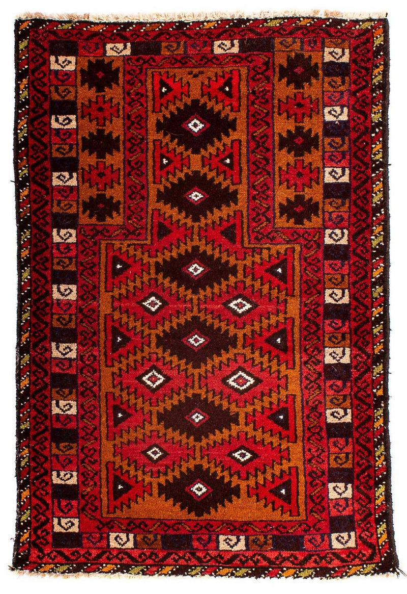 Belutsch Rug - 125 x 80 cm - dark red