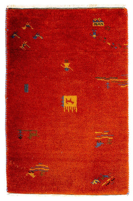 Gabbeh Rug - Indus - 90 x 60 cm - red