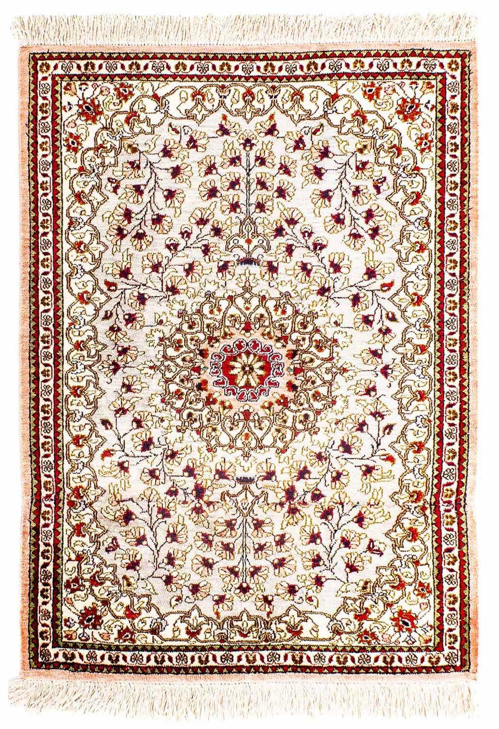 Silk Rug - Ghom Silk - Premium - 80 x 59 cm - beige