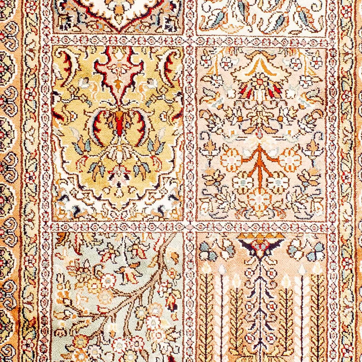 Silk Rug - Kashmir Silk - 98 x 60 cm - beige