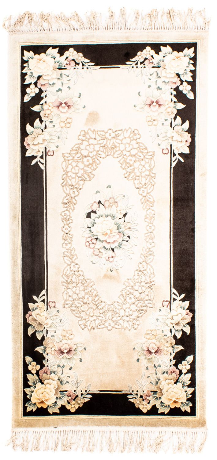 Silk Rug - Chinese Silk - 138 x 69 cm - beige