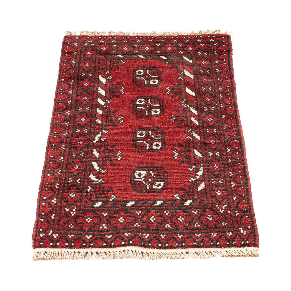 Afghan Rug - Filpa - 90 x 60 cm - dark red