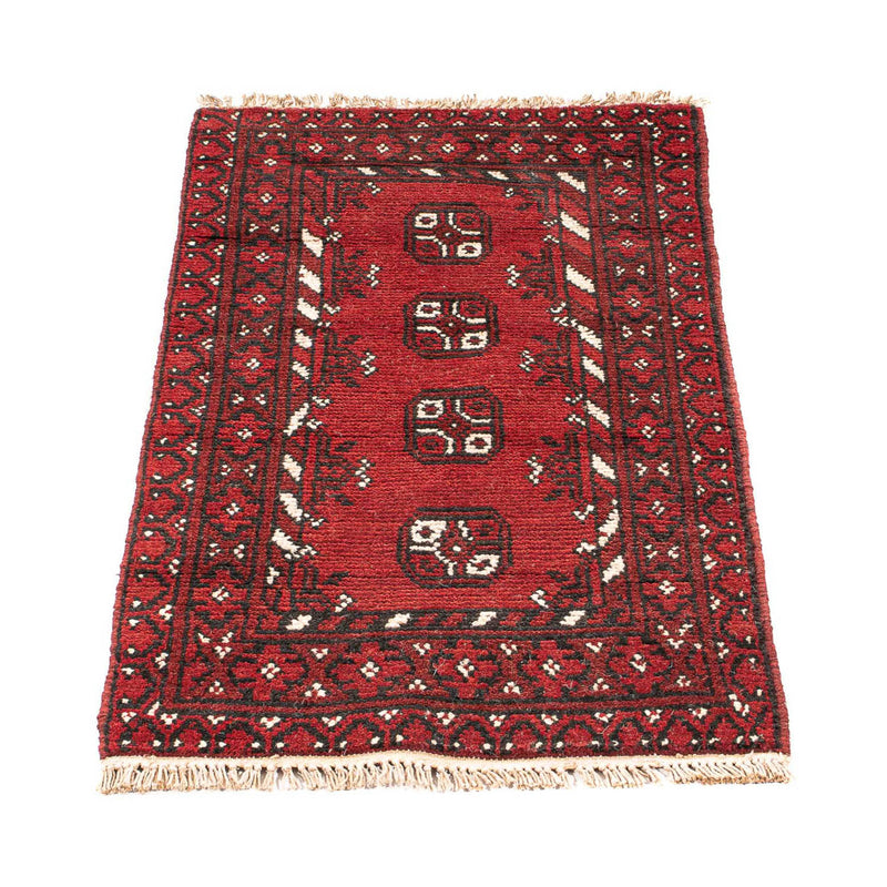 Afghan Rug - Filpa - 90 x 60 cm - dark red