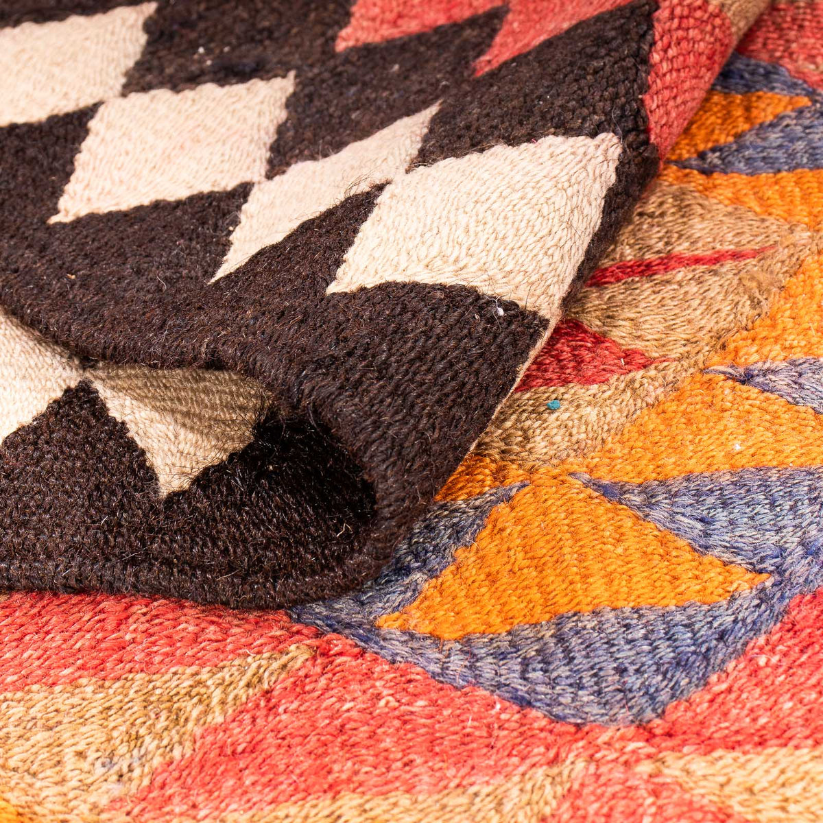 Runner Kelim Rug - Old - 380 x 135 cm - multicolored