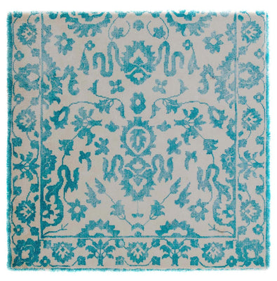 Viscose Rug square  - 70 x 70 cm - turquoise