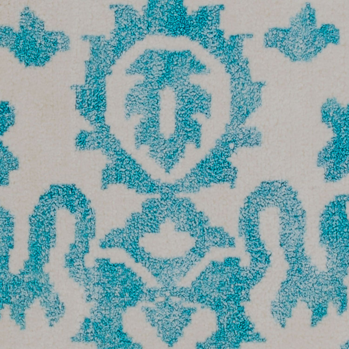 Viscose Rug square  - 70 x 70 cm - turquoise