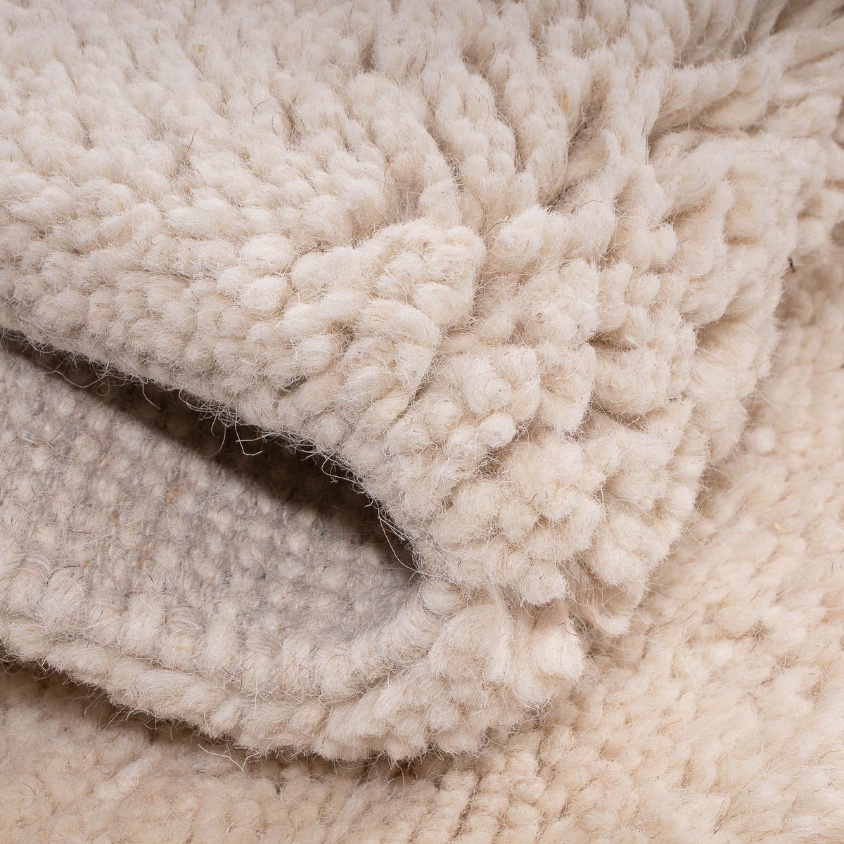 Berber Rug square  - 120 x 120 cm - beige