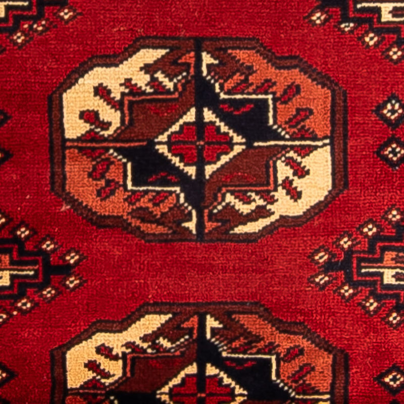 Runner Afghan Rug - 356 x 82 cm - dark red