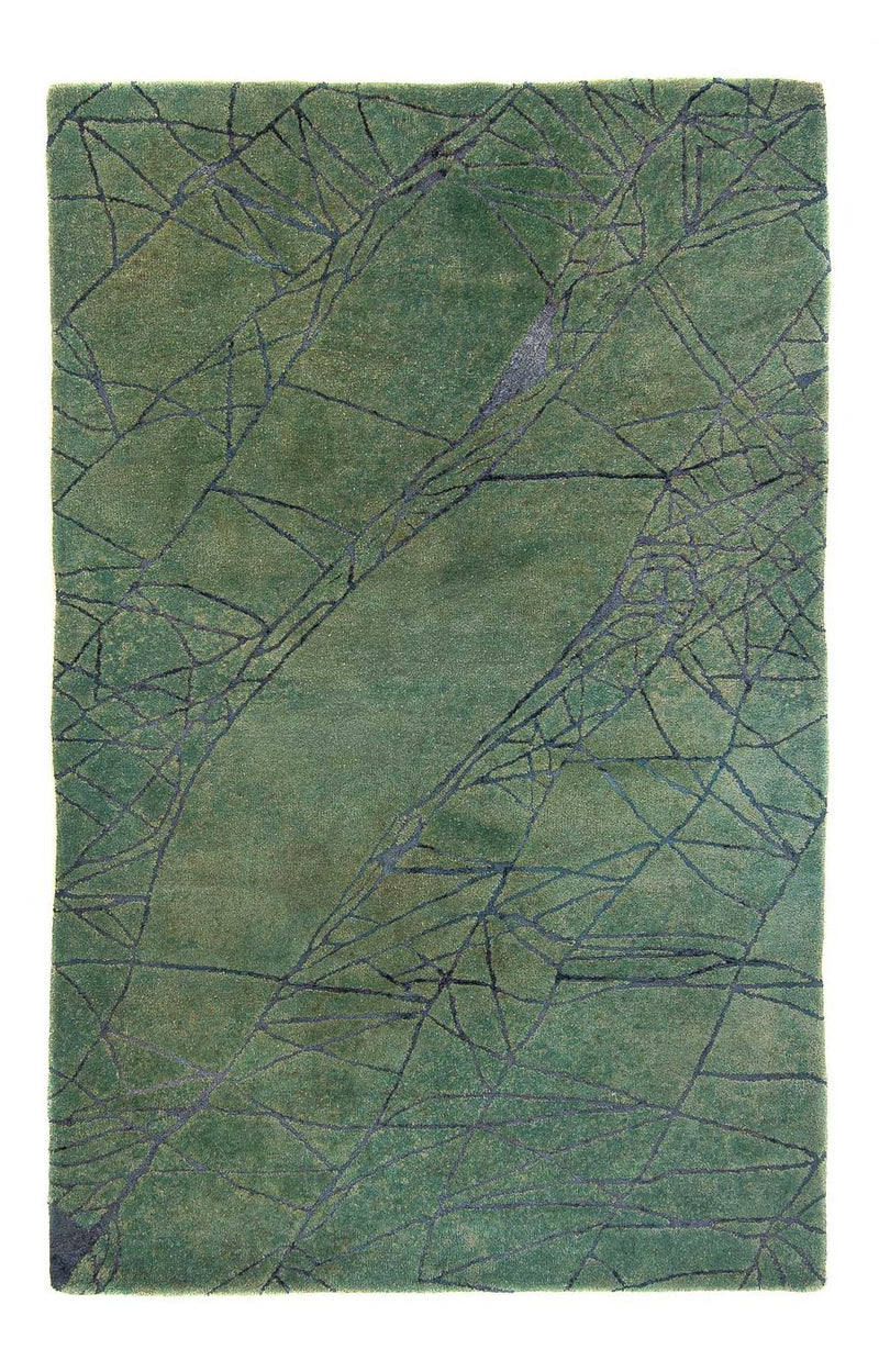 Wool Rug - 247 x 147 cm - green