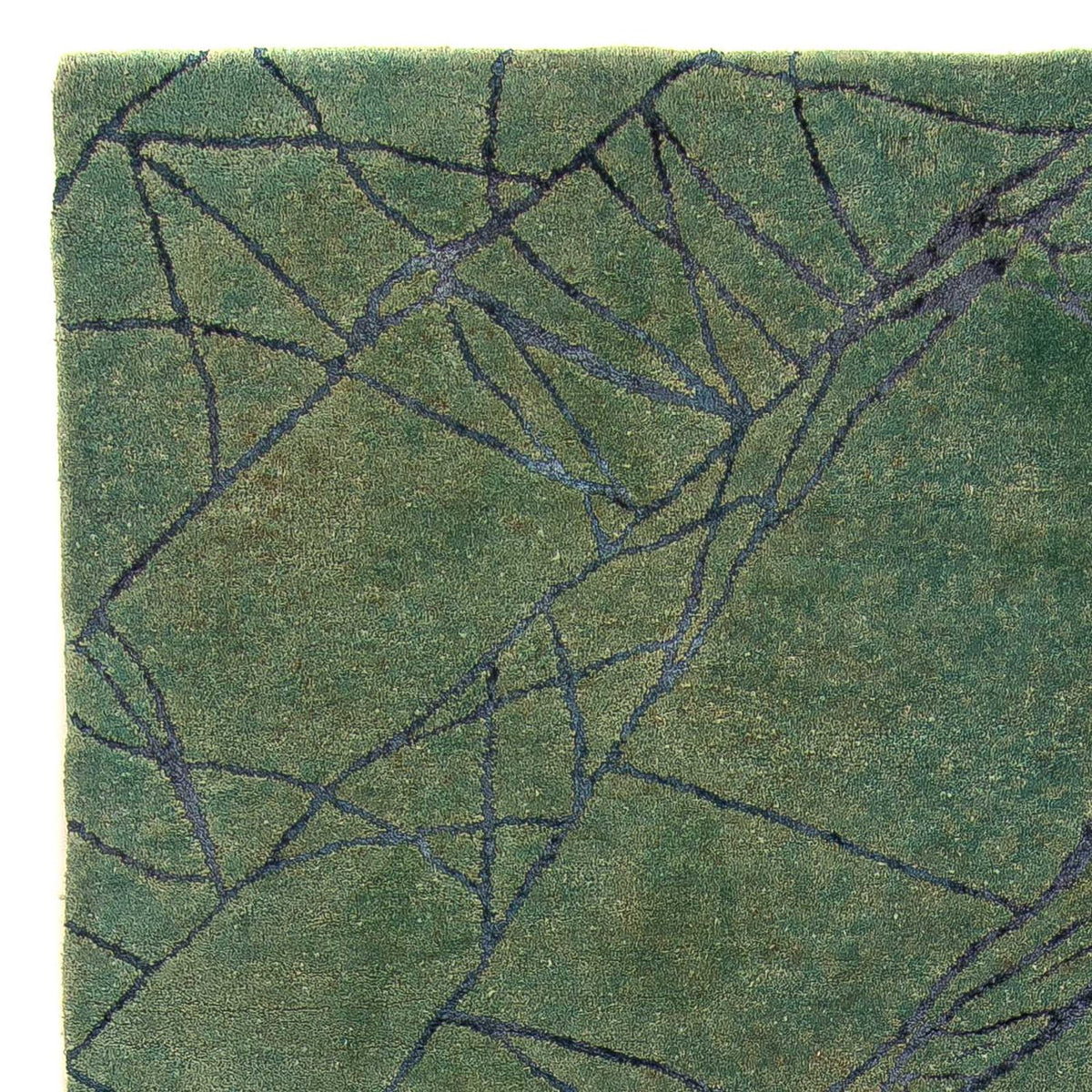 Wool Rug - 247 x 147 cm - green