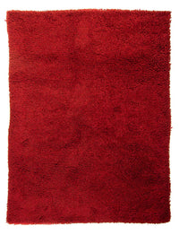 High-Pile Rug - 217 x 154 cm - dark red
