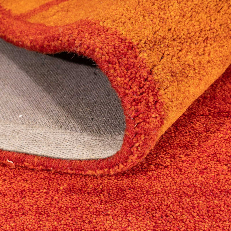 Wool Rug - 195 x 140 cm - rust