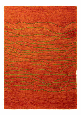 Wool Rug - 192 x 136 cm - rust