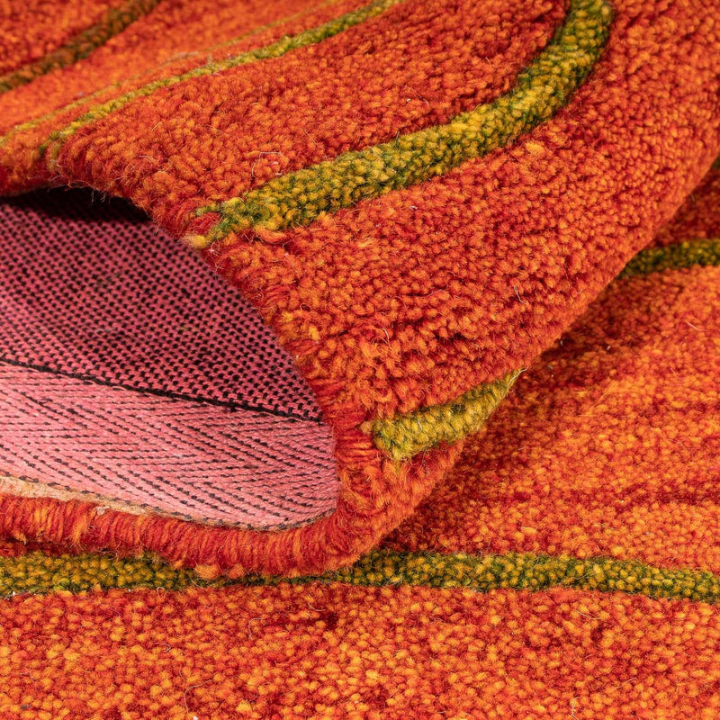 Wool Rug - 192 x 136 cm - rust