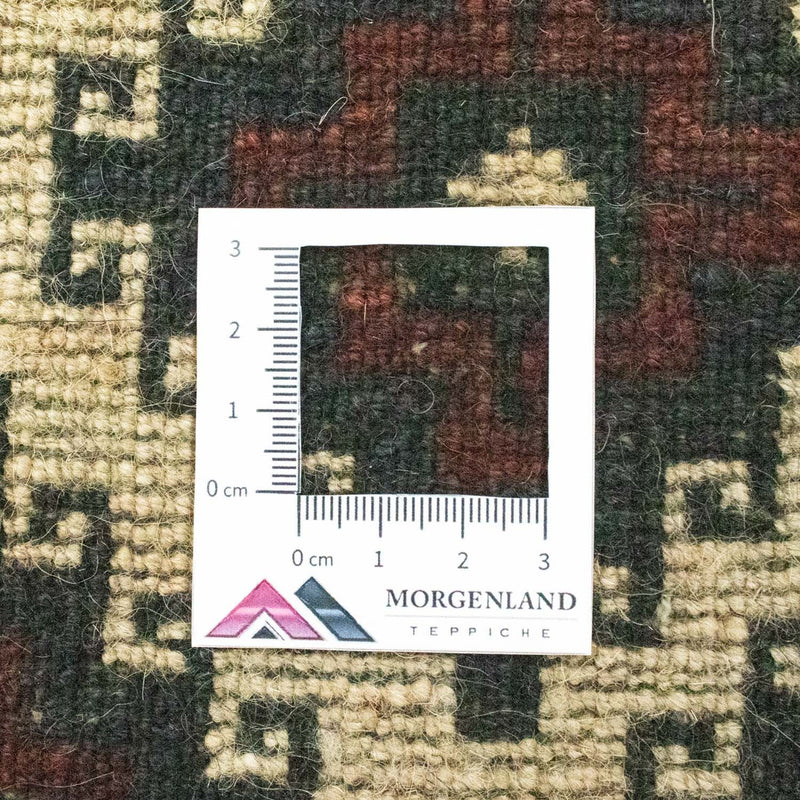 Afghan Rug square  - 47 x 41 cm - brown