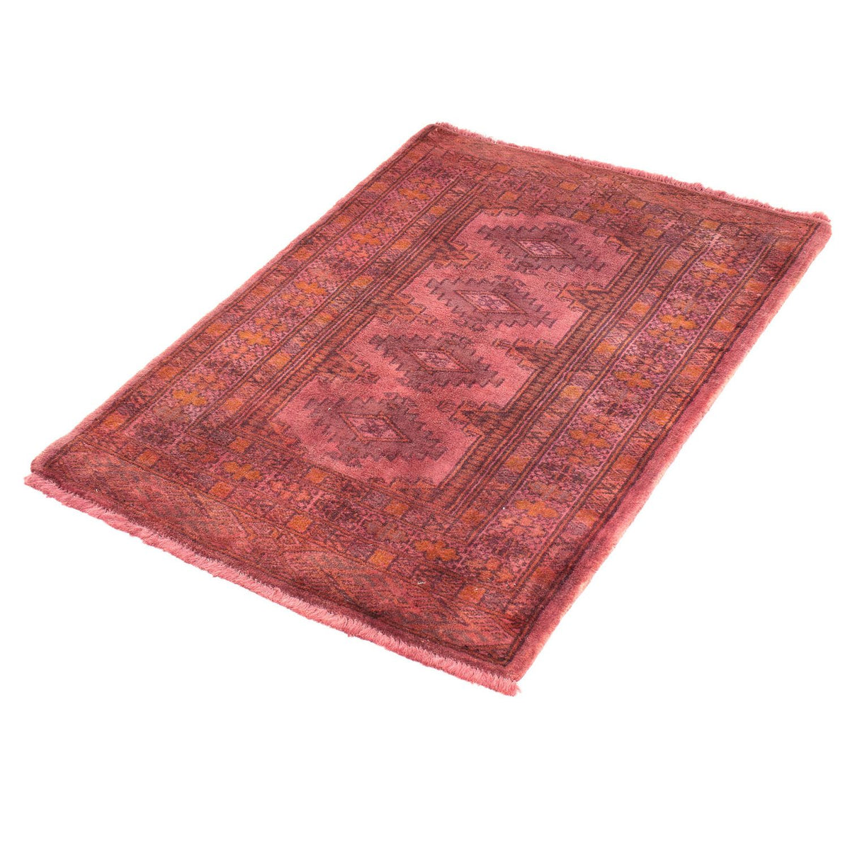 Turkaman Rug - 95 x 66 cm - light red