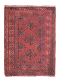 Turkaman Rug - 84 x 66 cm - dark red