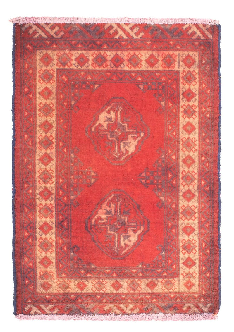 Turkaman Rug - 85 x 67 cm - red
