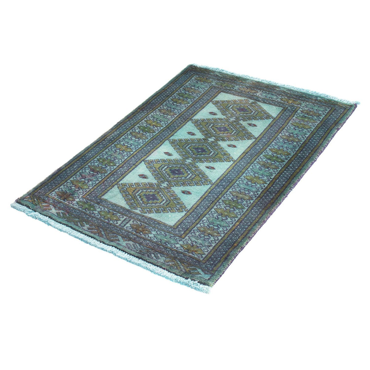 Pakistani Rug - 92 x 64 cm - light blue