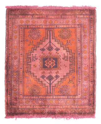 Turkaman Rug - 80 x 67 cm - light red