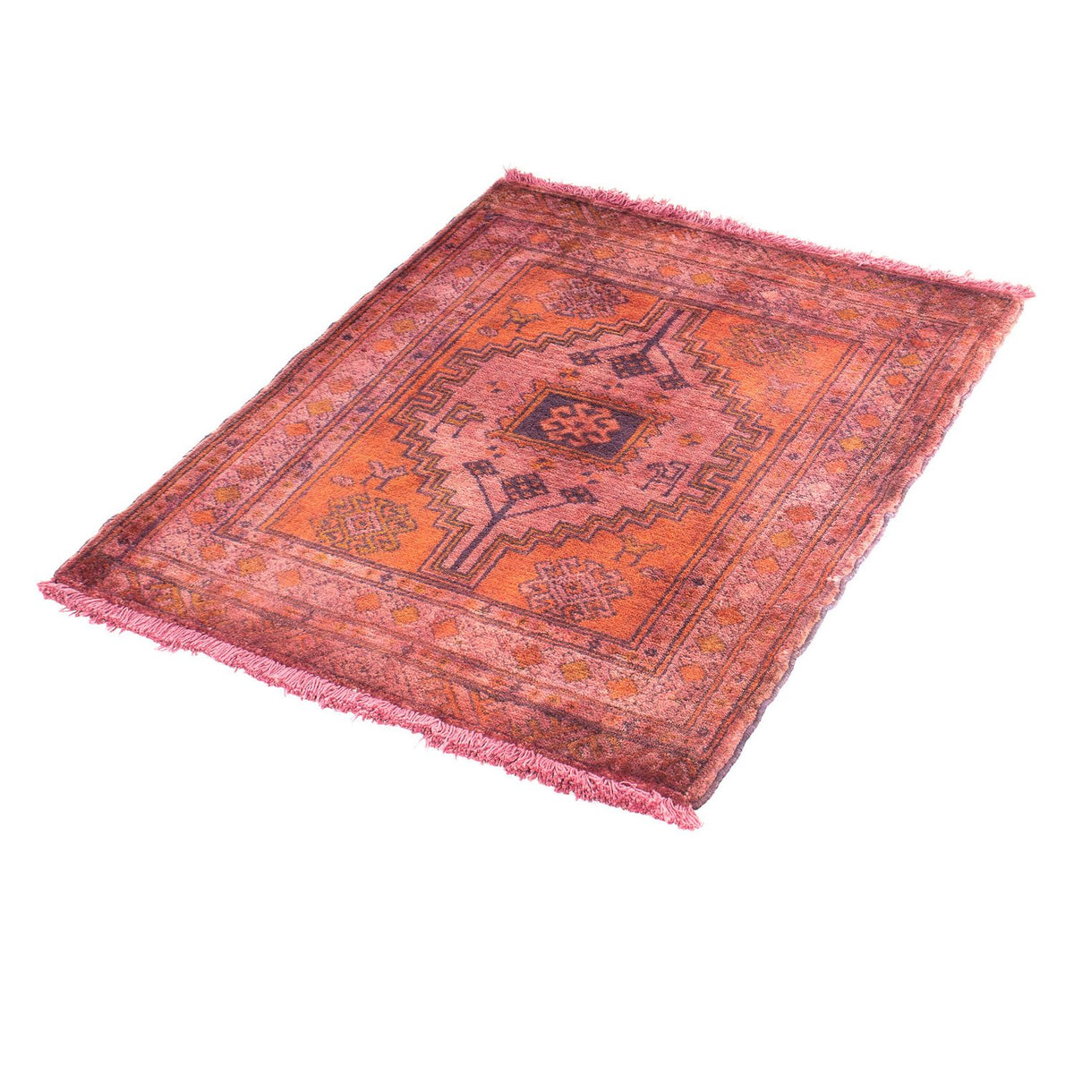 Turkaman Rug - 80 x 67 cm - light red