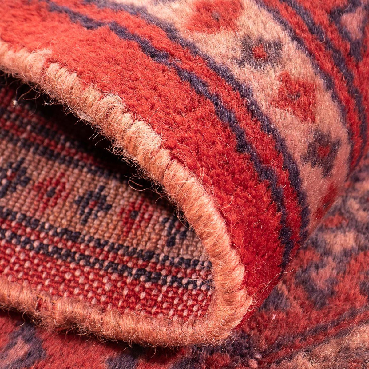 Turkaman Rug - 86 x 57 cm - dark red