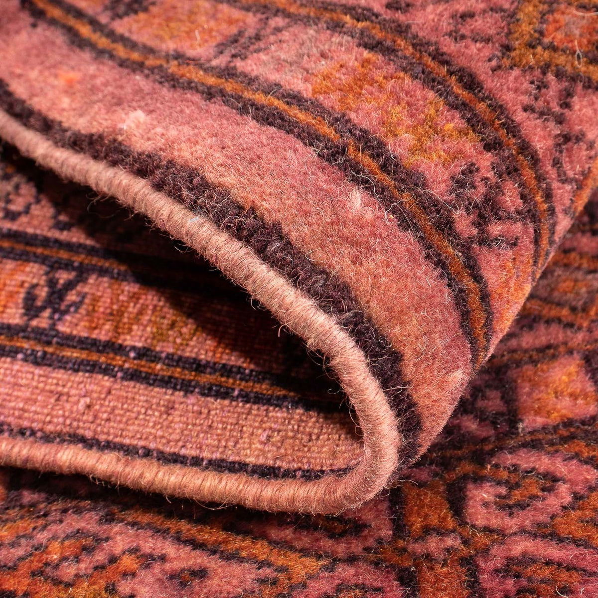 Turkaman Rug - 86 x 68 cm - light red