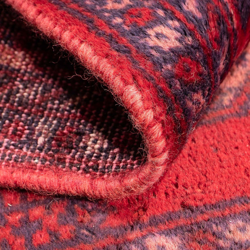 Turkaman Rug - 82 x 61 cm - dark red