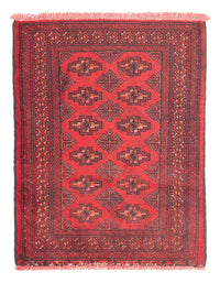 Turkaman Rug - 83 x 62 cm - dark red