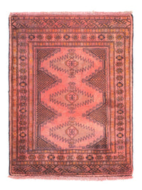 Turkaman Rug - 84 x 62 cm - light red