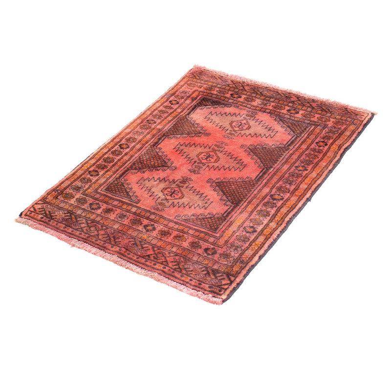 Turkaman Rug - 84 x 62 cm - light red