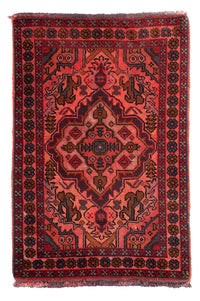 Perser Rug - Nomadic - 100 x 66 cm - light red