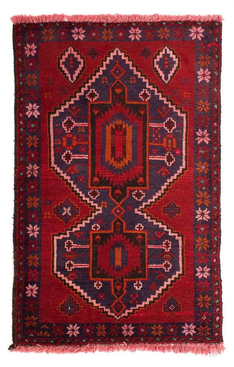 Orientteppich 125 x 87 cm - dunkelrot