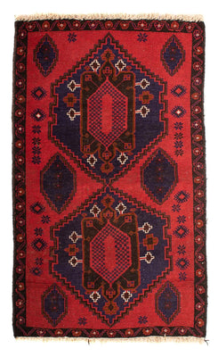 Belutsch Rug - 140 x 92 cm - dark red