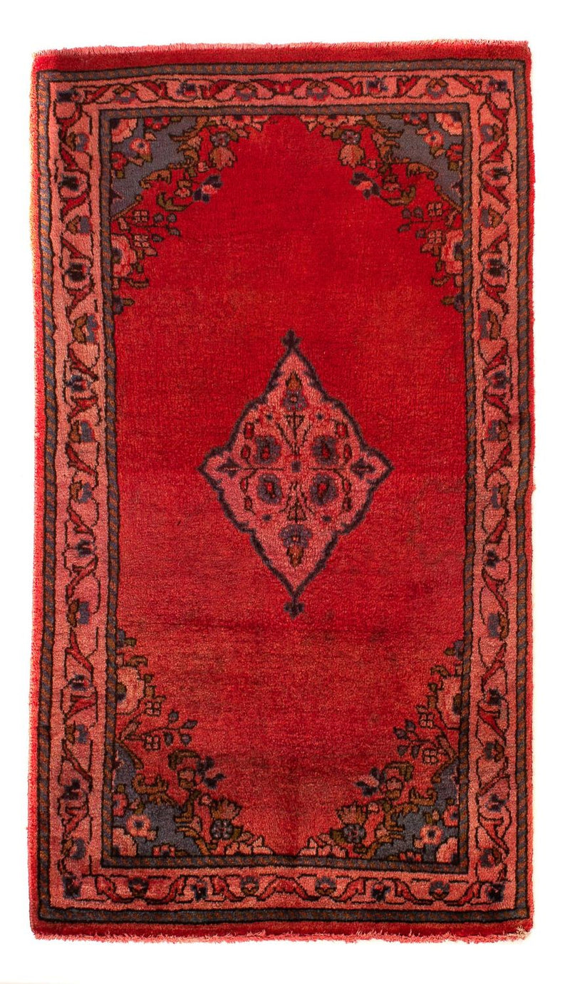 Orientteppich 124 x 63 cm - dunkelrot