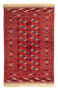 Turkaman Rug - 123 x 83 cm - dark red
