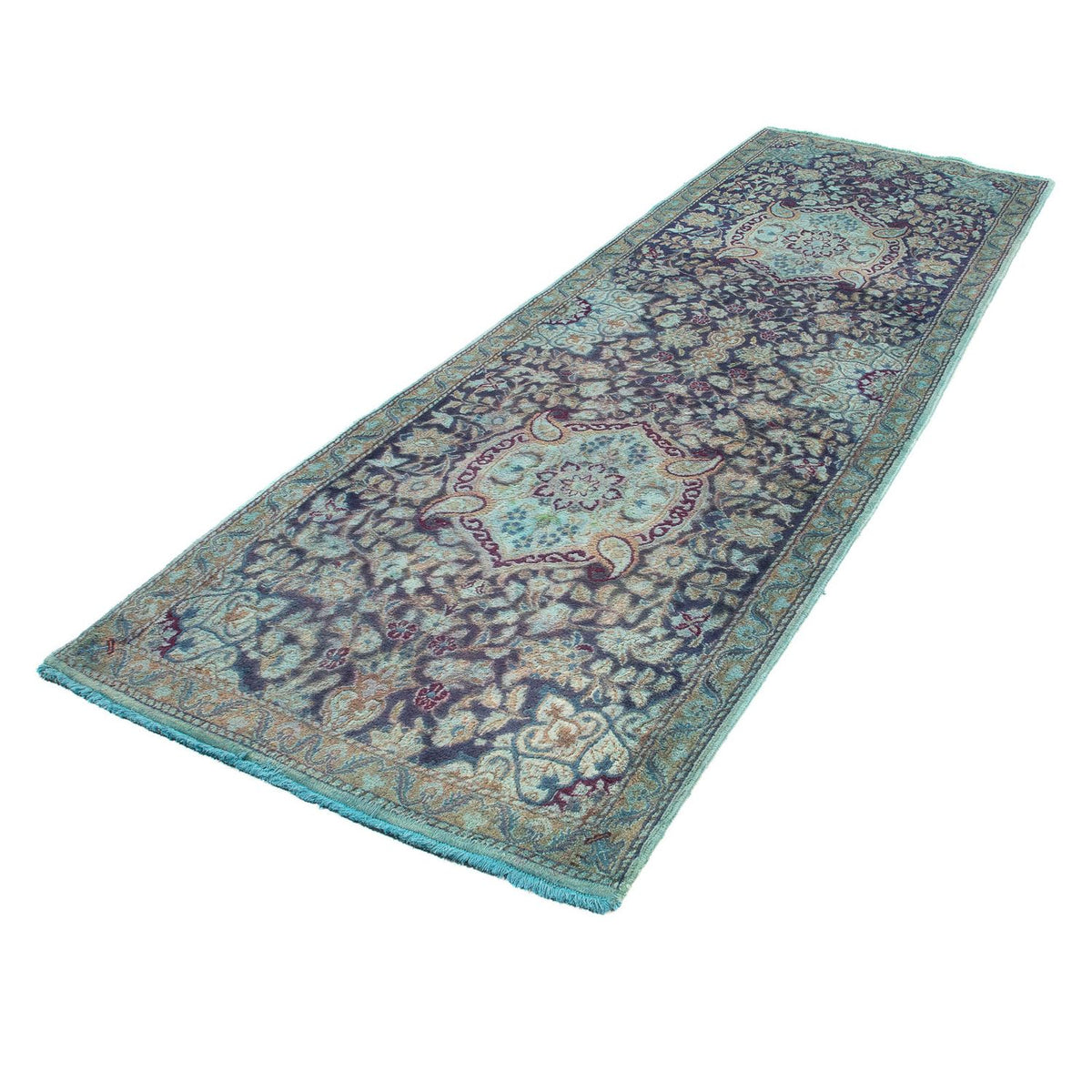 Runner Perser Rug - Nain - Royal - 290 x 92 cm - dark blue
