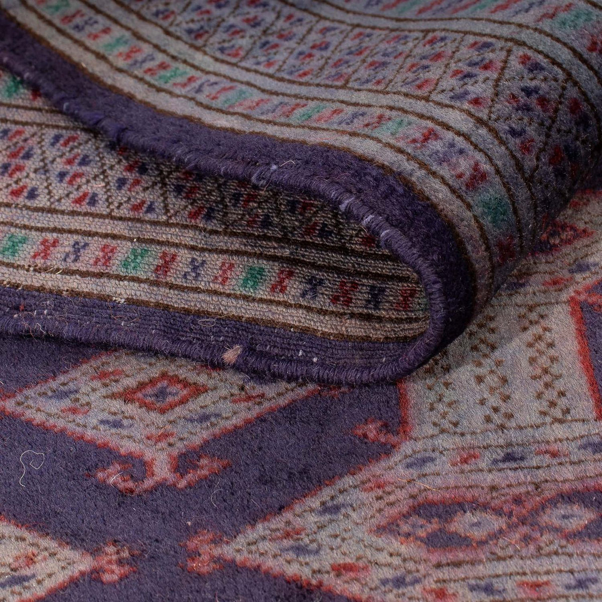 Turkaman Rug - 147 x 108 cm - dark brown